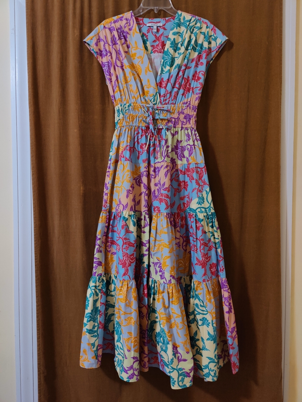 Derek Lam 10 Crosby Fatima tiered floral a line dress, Size 2 - Picture 5 of 13